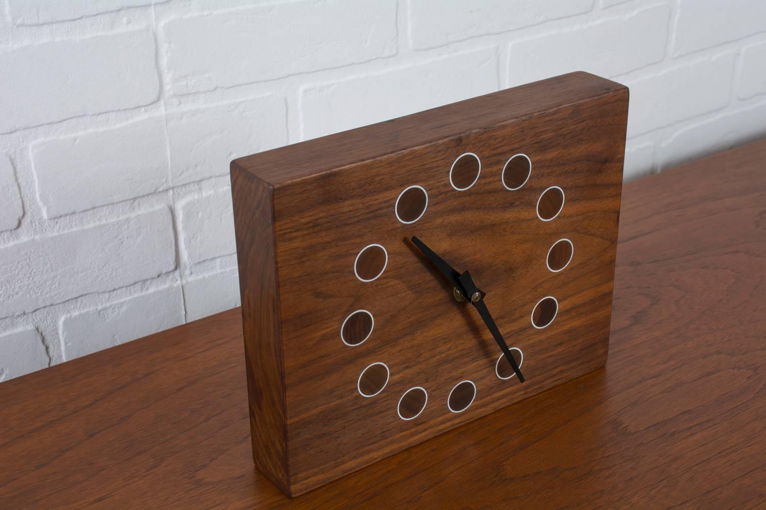 American Vintage Mid-Century Wood Clock