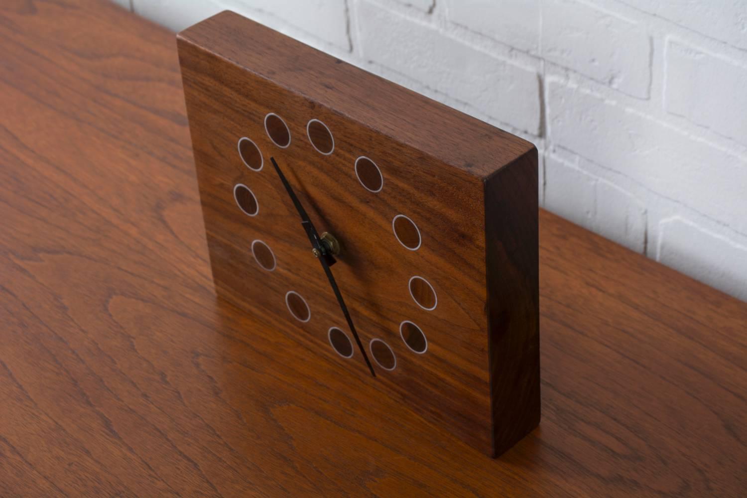 Mid-20th Century Vintage Mid-Century Wood Clock