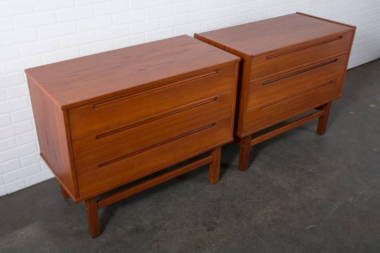 Vintage MidCentury Matching Teak Dresser and Vanity by Nils Jonsson at