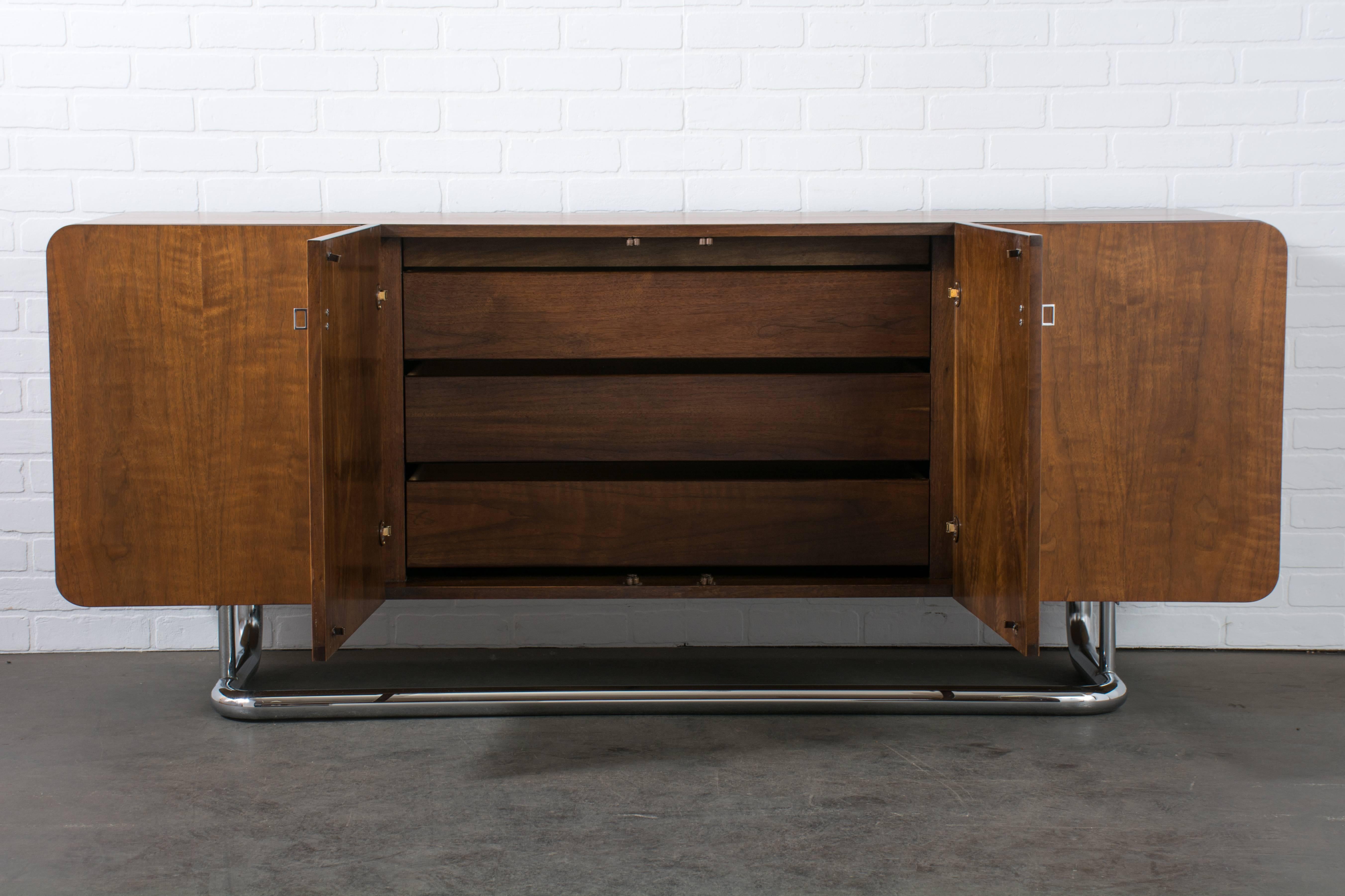 Mid-Century Modern Jack Cartwright Vintage Walnut Credenza