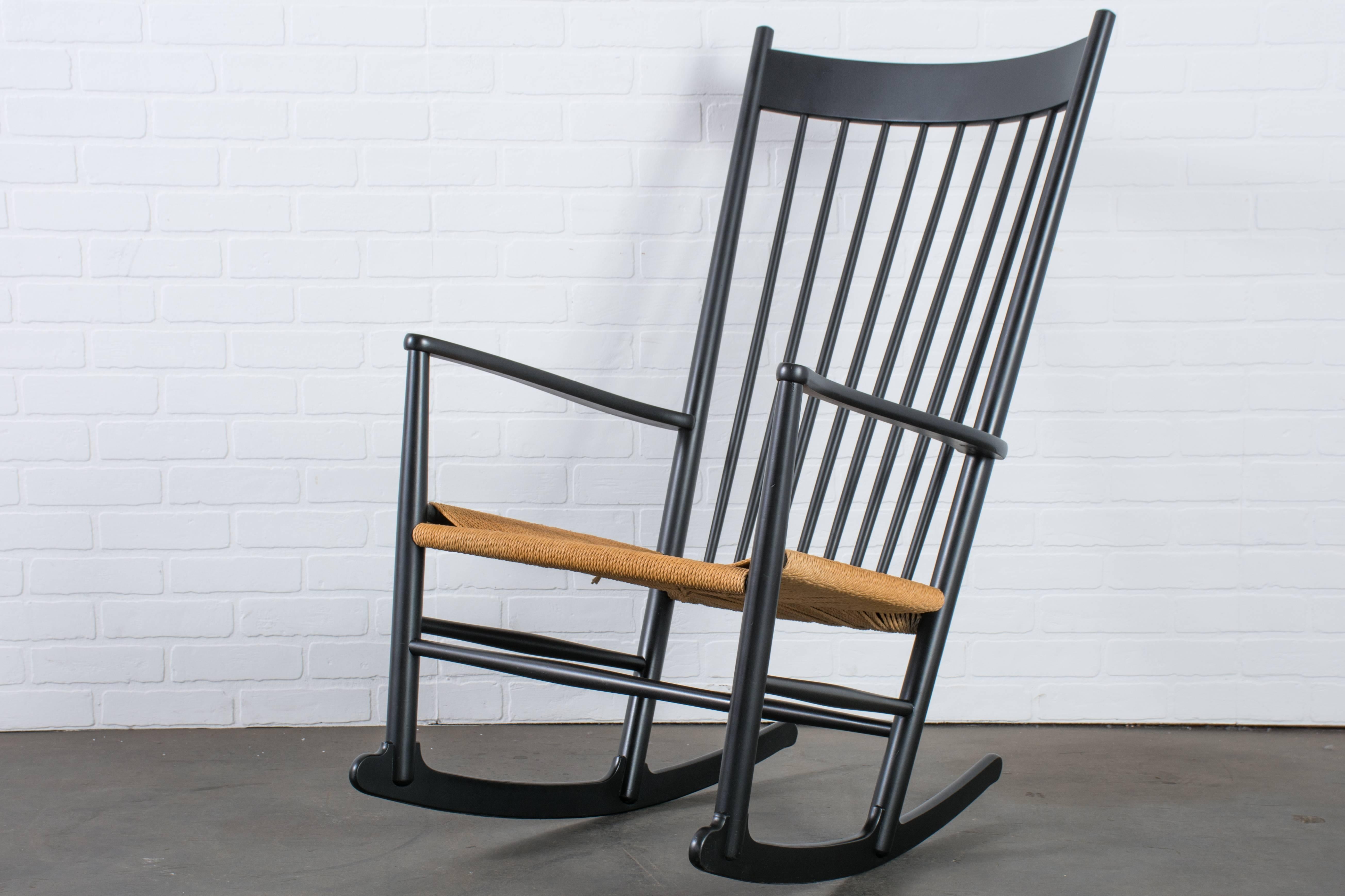 Scandinavian Modern Mid-Century J16 Rocking Chair by Hans Wegner
