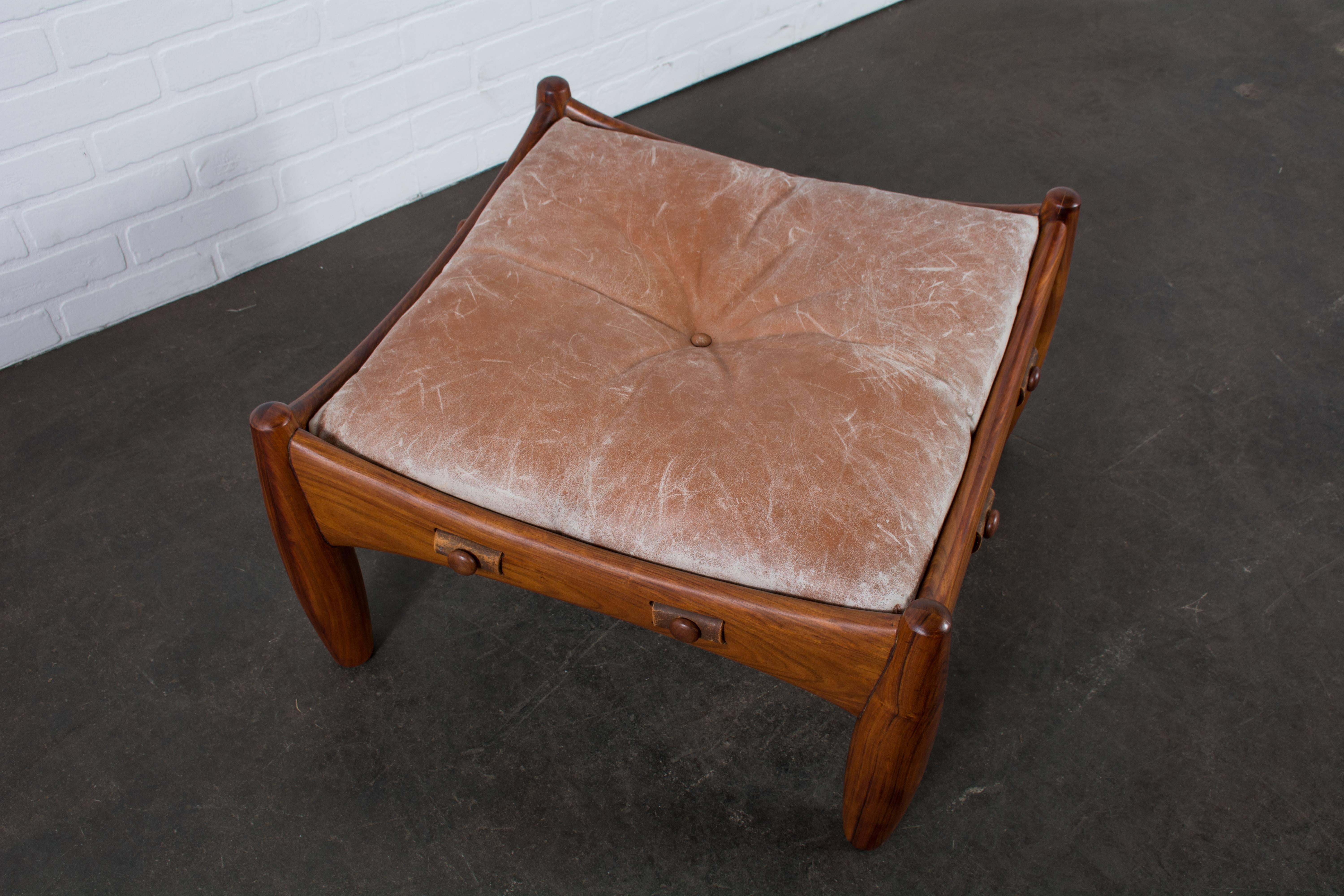 Leather Vintage Mid-Century 'Sheriff' Ottoman by Sergio Rodrigues