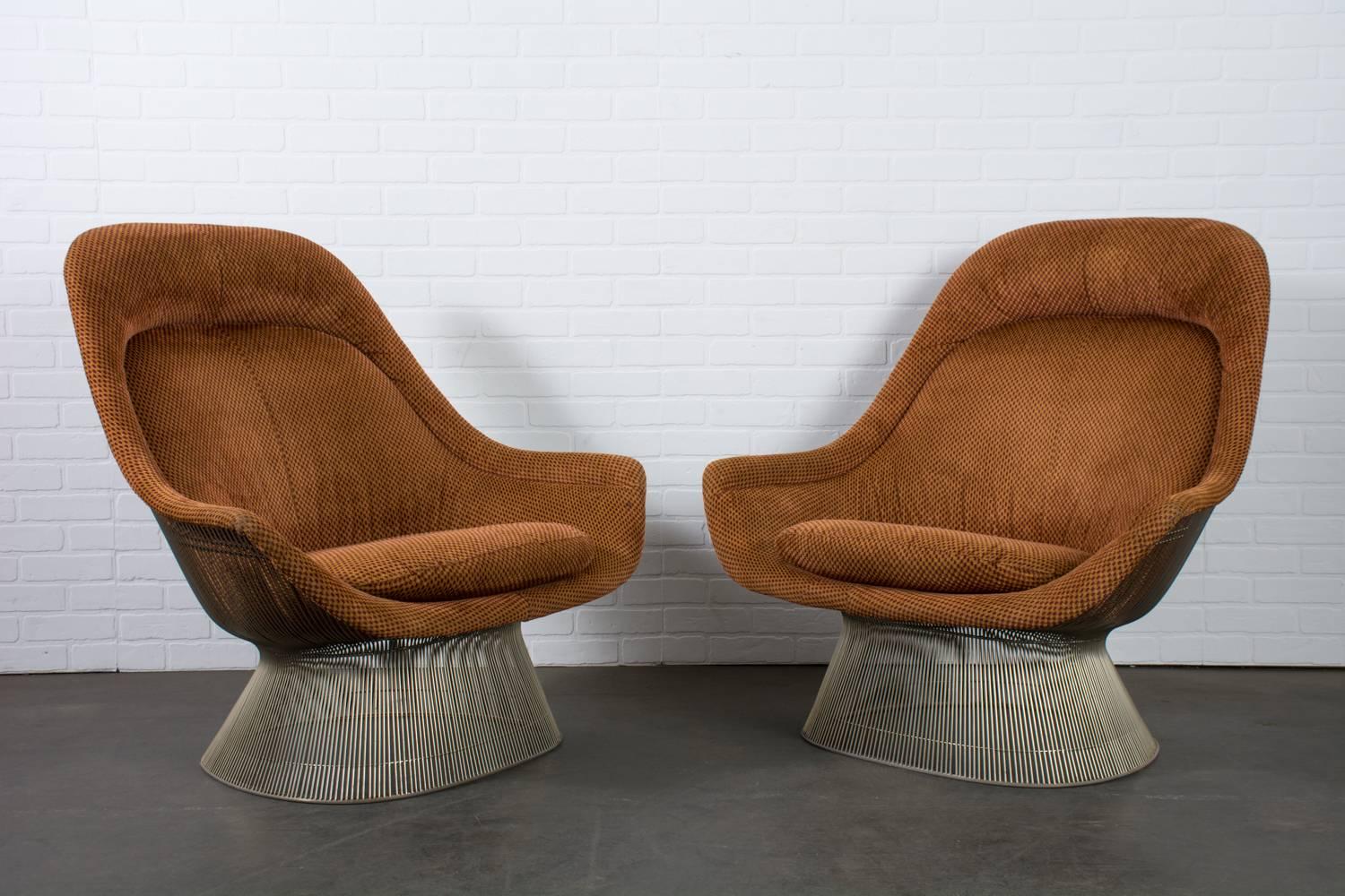 Mid-Century Modern Warren Platner for Knoll Pair of Easy Chairs, 1966 For Sale