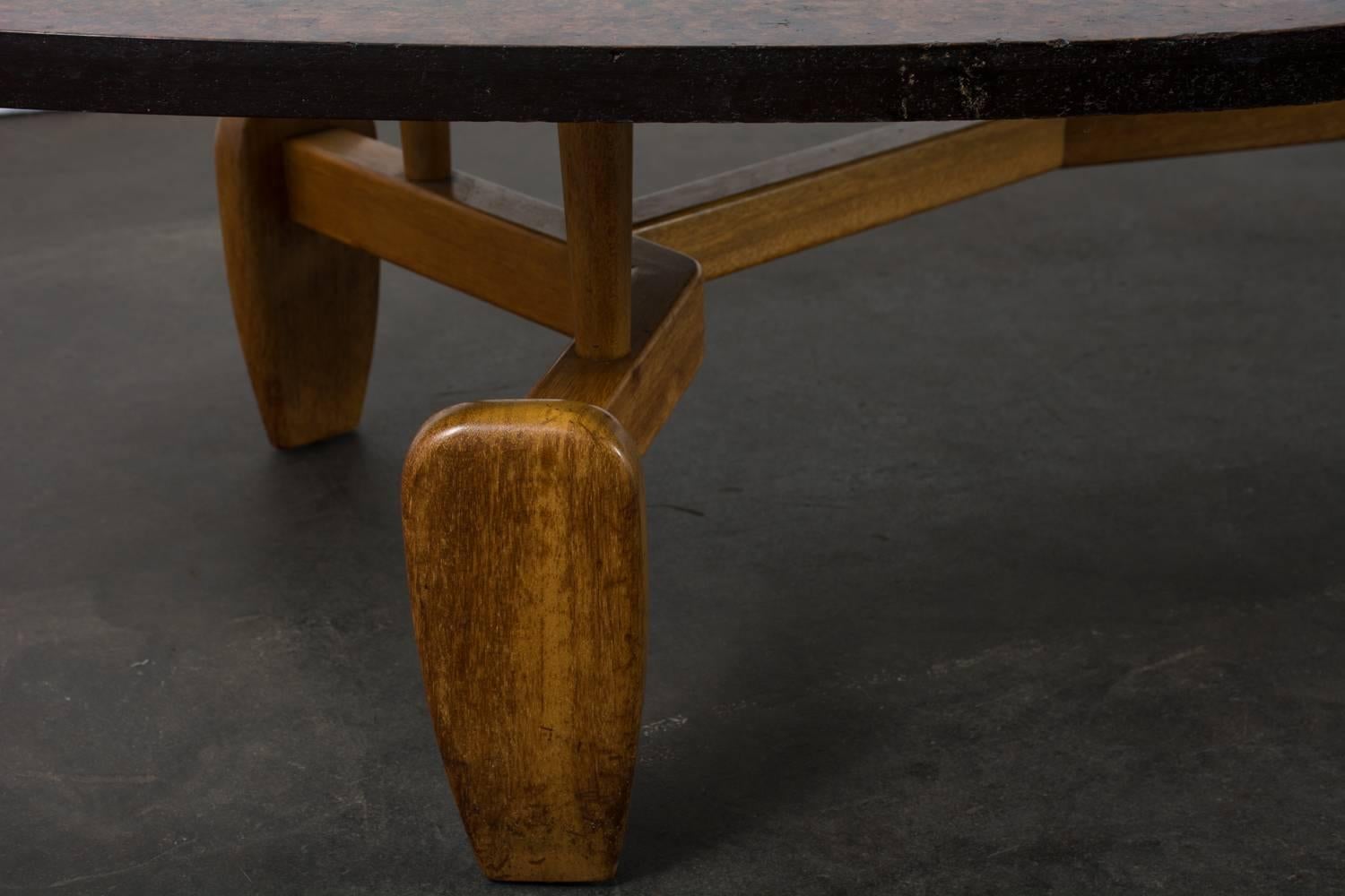 John Keal for Brown Saltman Coffee Table, 1950s In Good Condition In San Francisco, CA