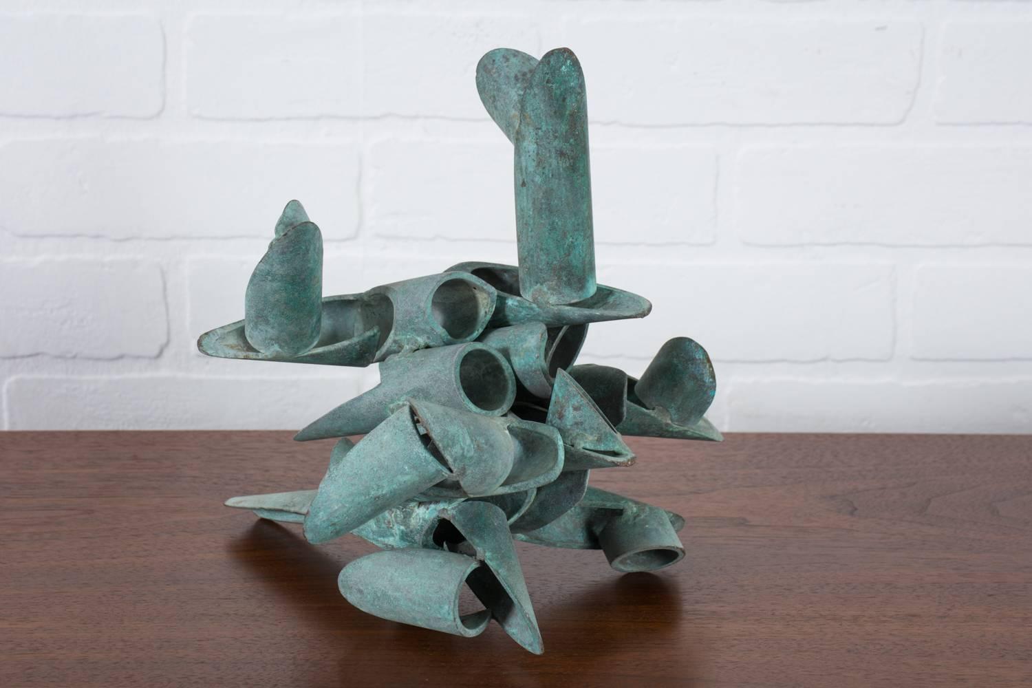 Vintage Bronze Abstract Sculpture In Good Condition In San Francisco, CA