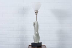 Russel Wright Grey 'Nude' Form Ceramic Lamp, 1940s