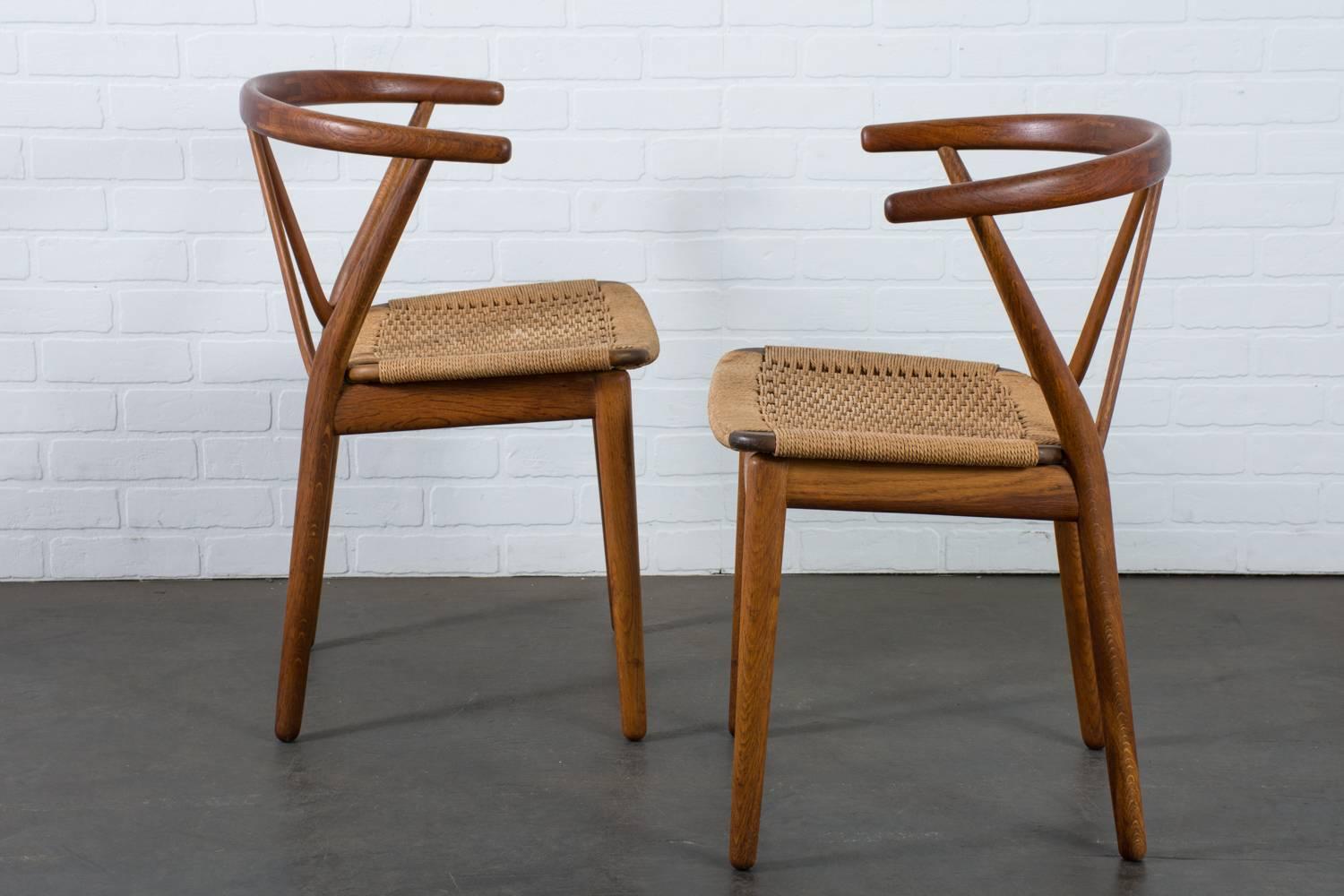 Danish Henning Kjærnulf for Bruno Hansen Model 255 Teak Chairs, 1960s For Sale