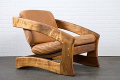 Vintage Leather Lounge Chair by Robert and Joanne Herzog