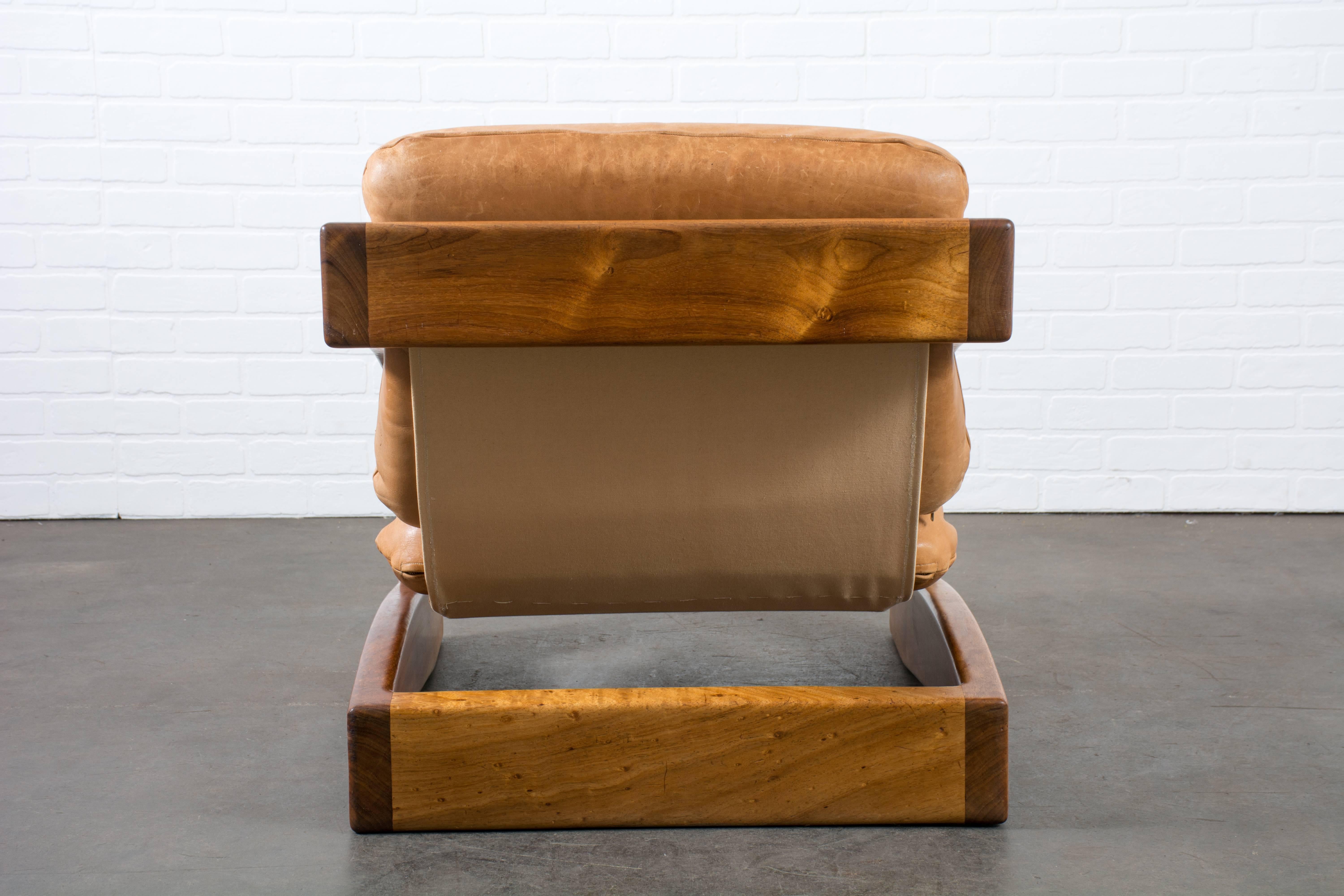 Late 20th Century Vintage Leather Lounge Chair by Robert and Joanne Herzog