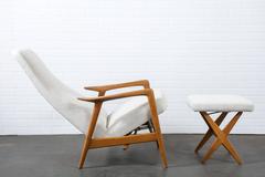 Vintage Mid-Century Lounge Chair and Ottoman by Folke Ohlsson