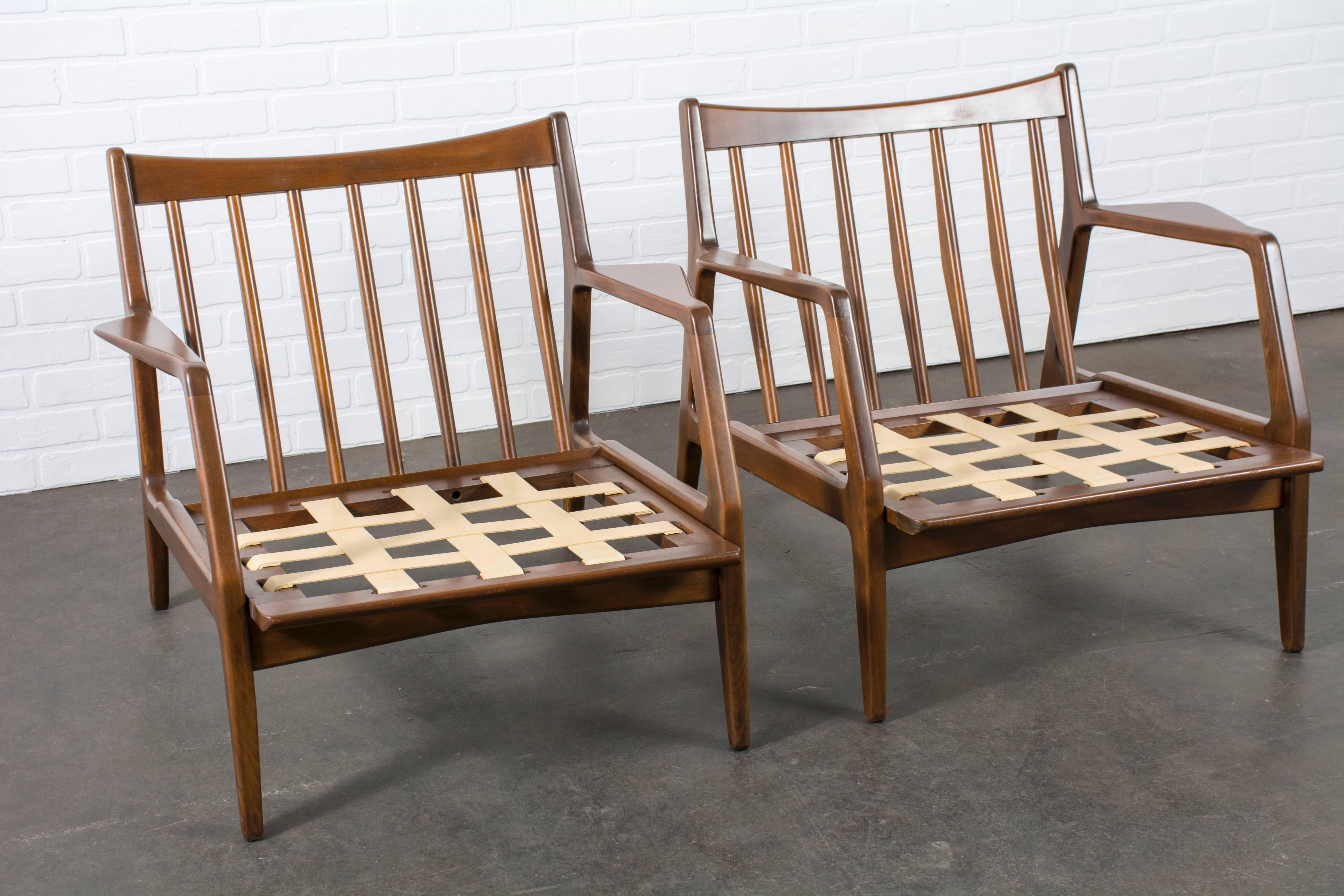Pair of Danish Modern Lounge Chairs by Ib Kofod Larsen 1