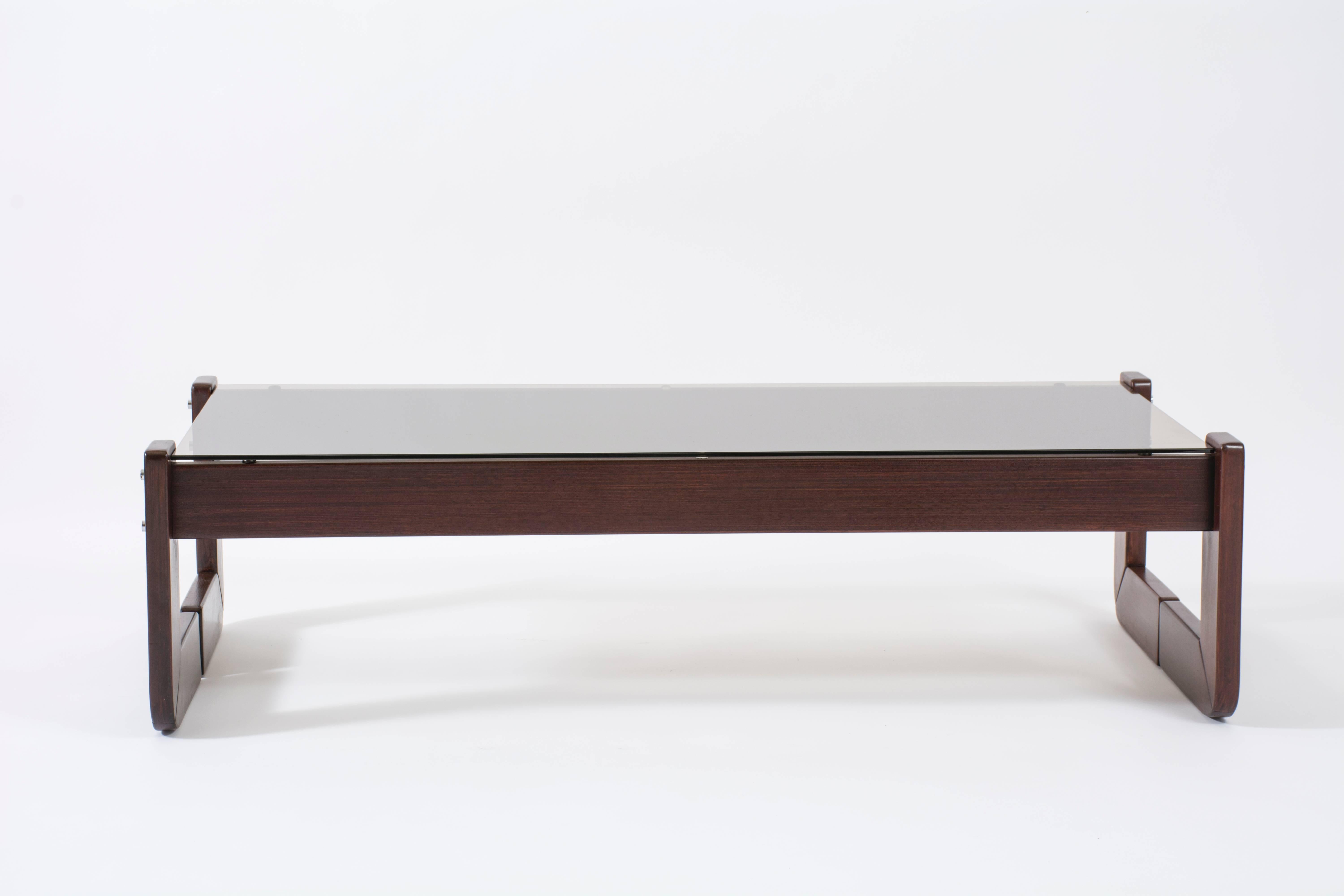 Brazilian Rosewood Coffee Table by Percival Lafer