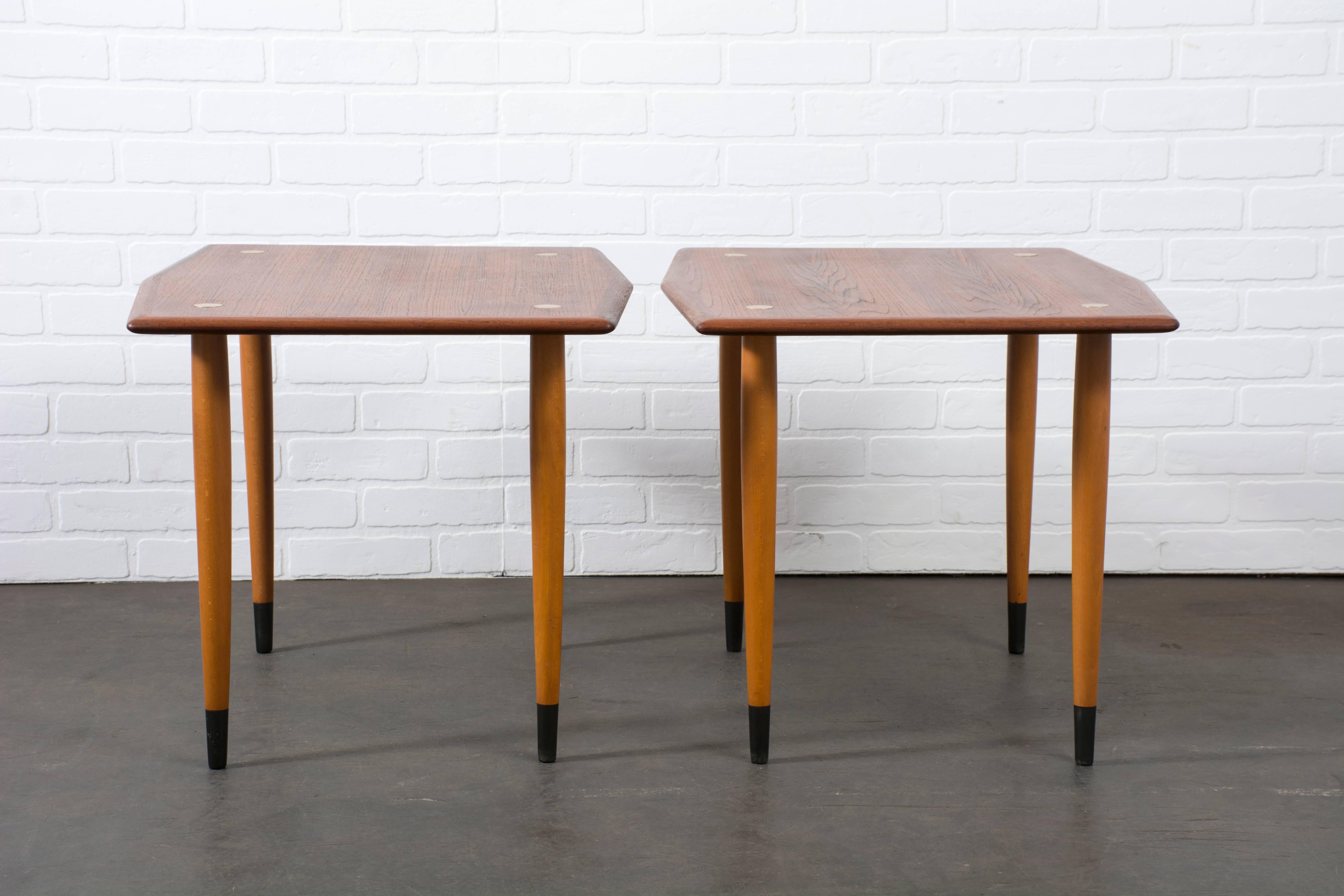 20th Century Pair of Vintage Side Tables by DUX