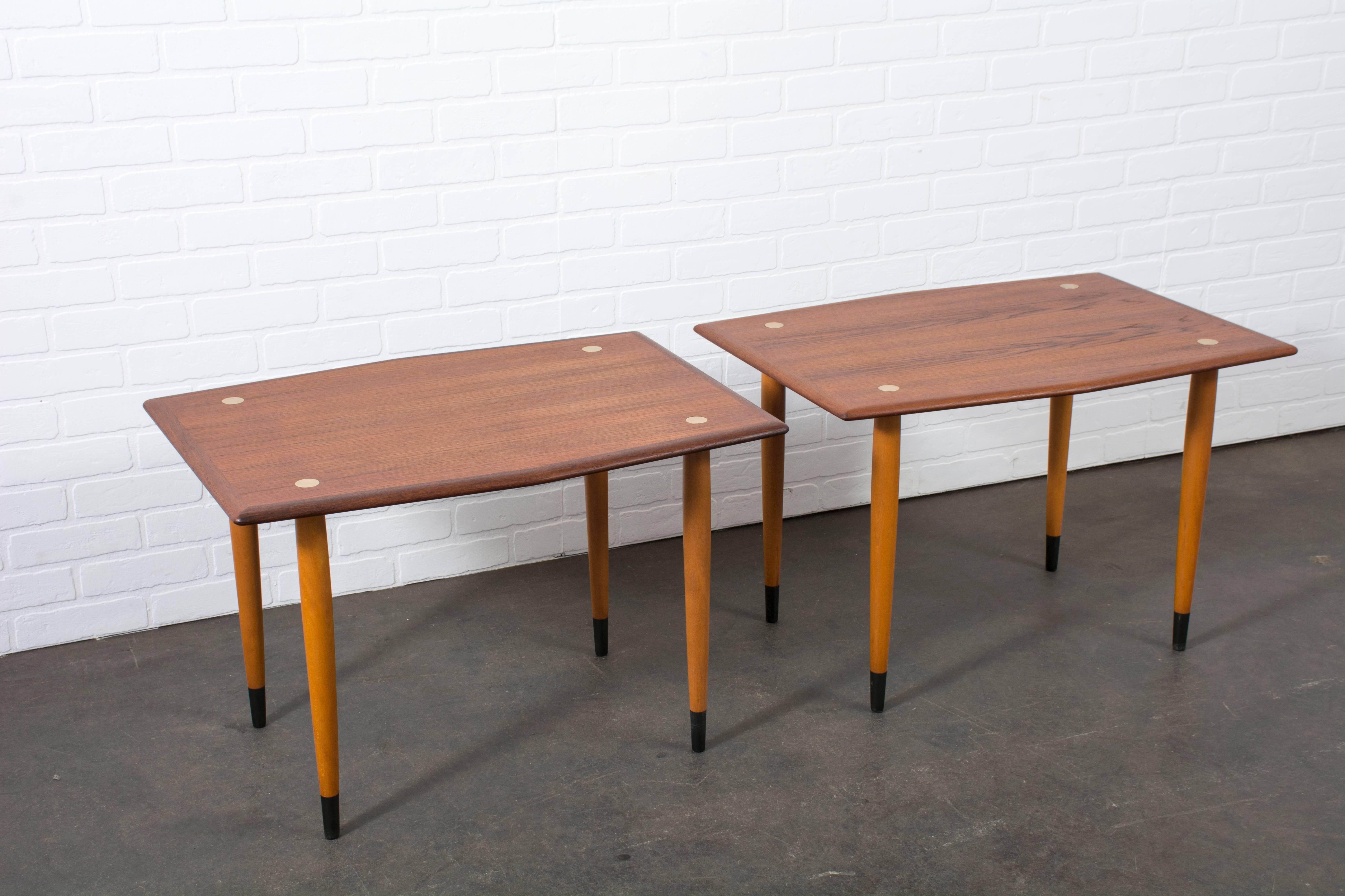 Mid-Century Modern Pair of Vintage Side Tables by DUX