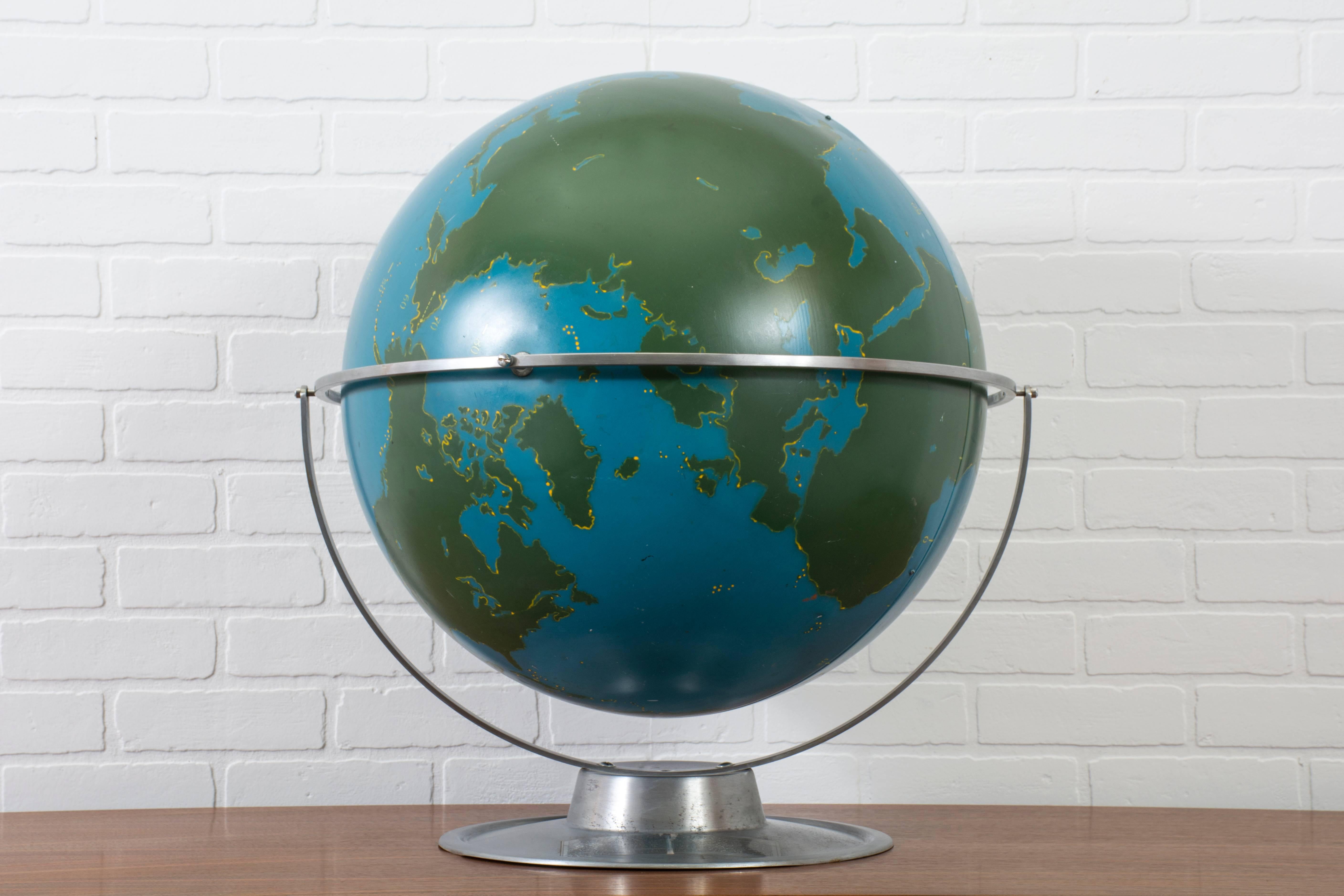 American Large Vintage Aviation World Globe