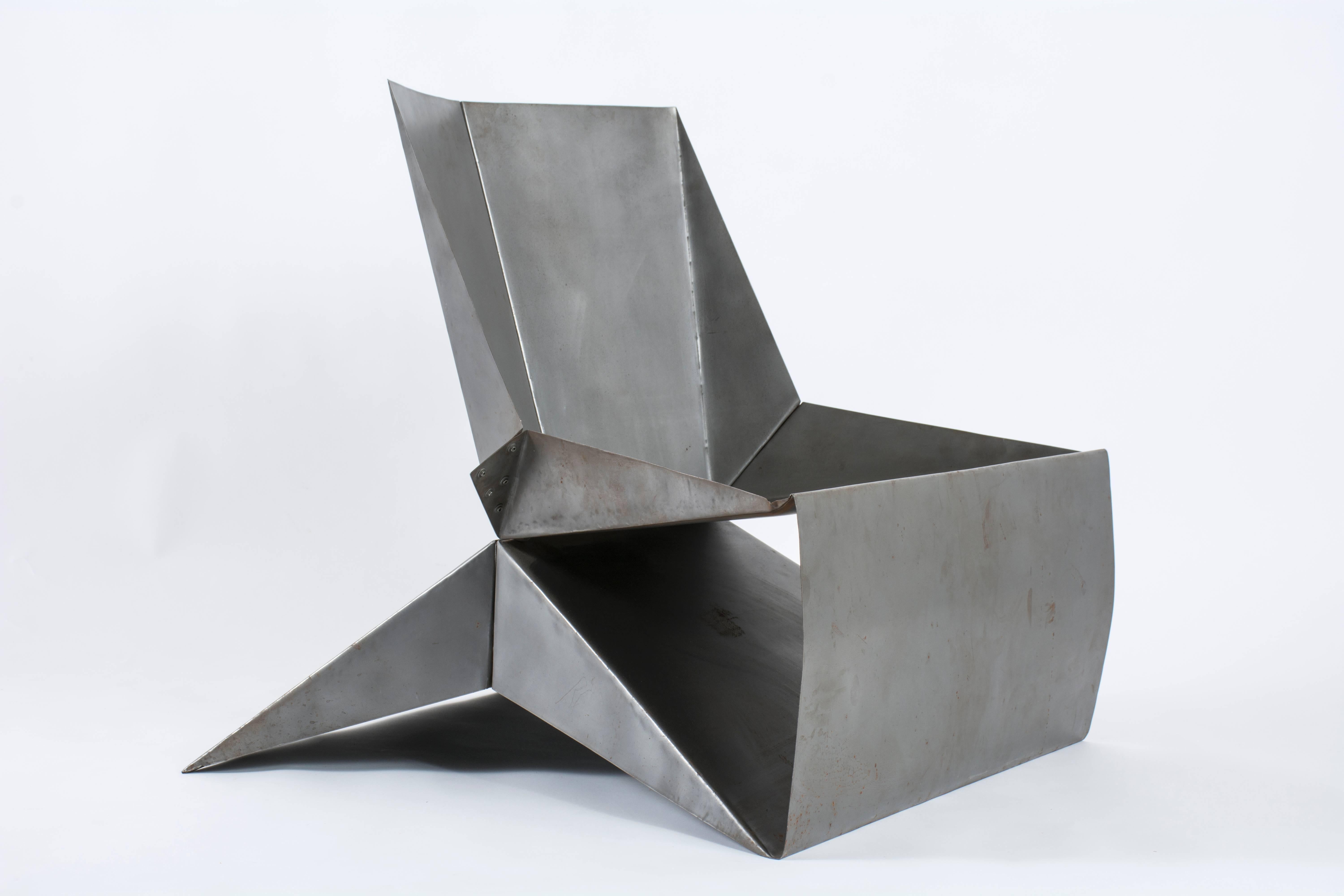 Origami Steel Chair by Brian O'Neill In Good Condition In San Francisco, CA