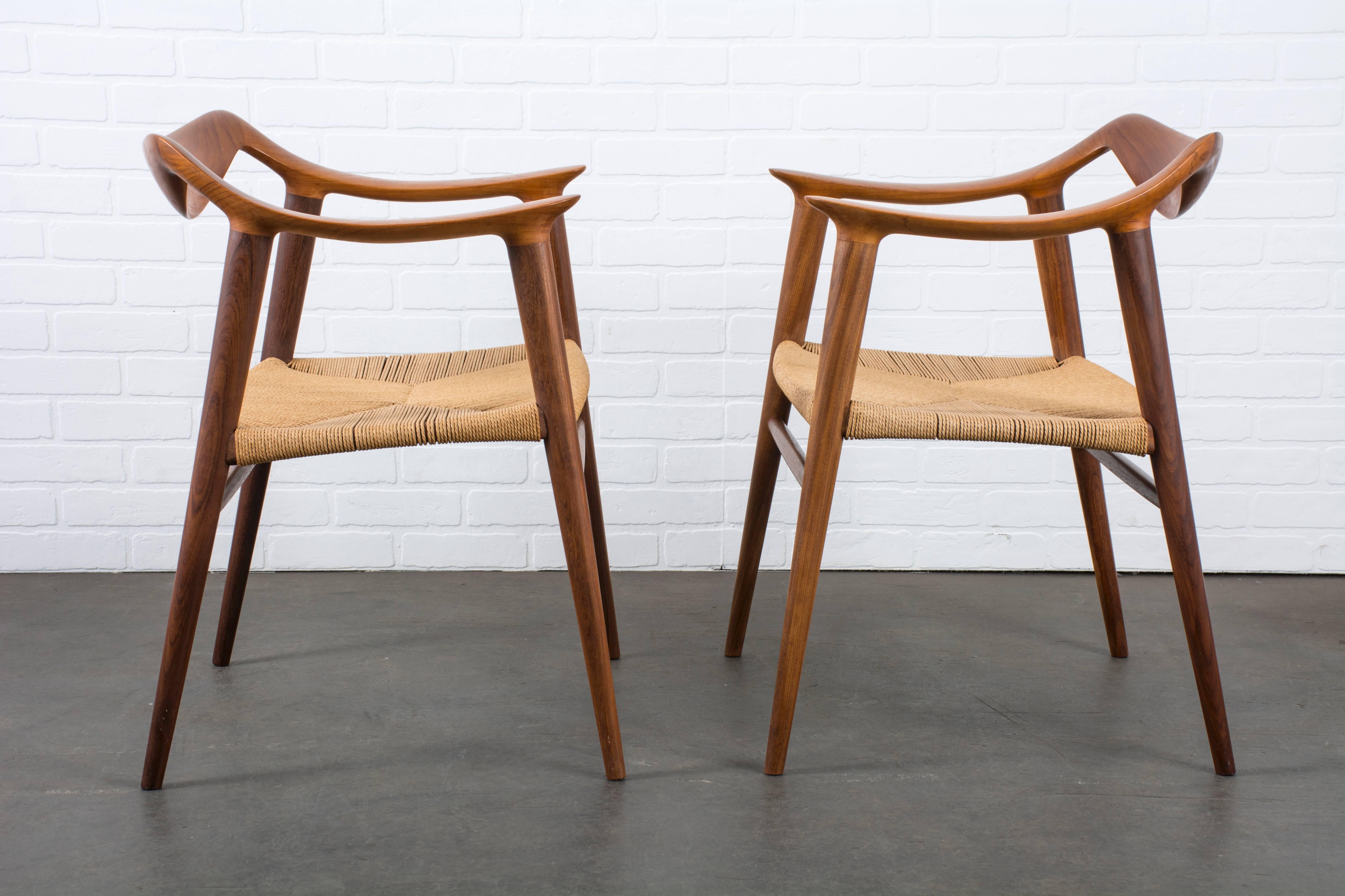 Pair of Vintage Bambi Chairs by Rolf Rastad & Adolf Relling for Gustav Bahus In Excellent Condition In San Francisco, CA