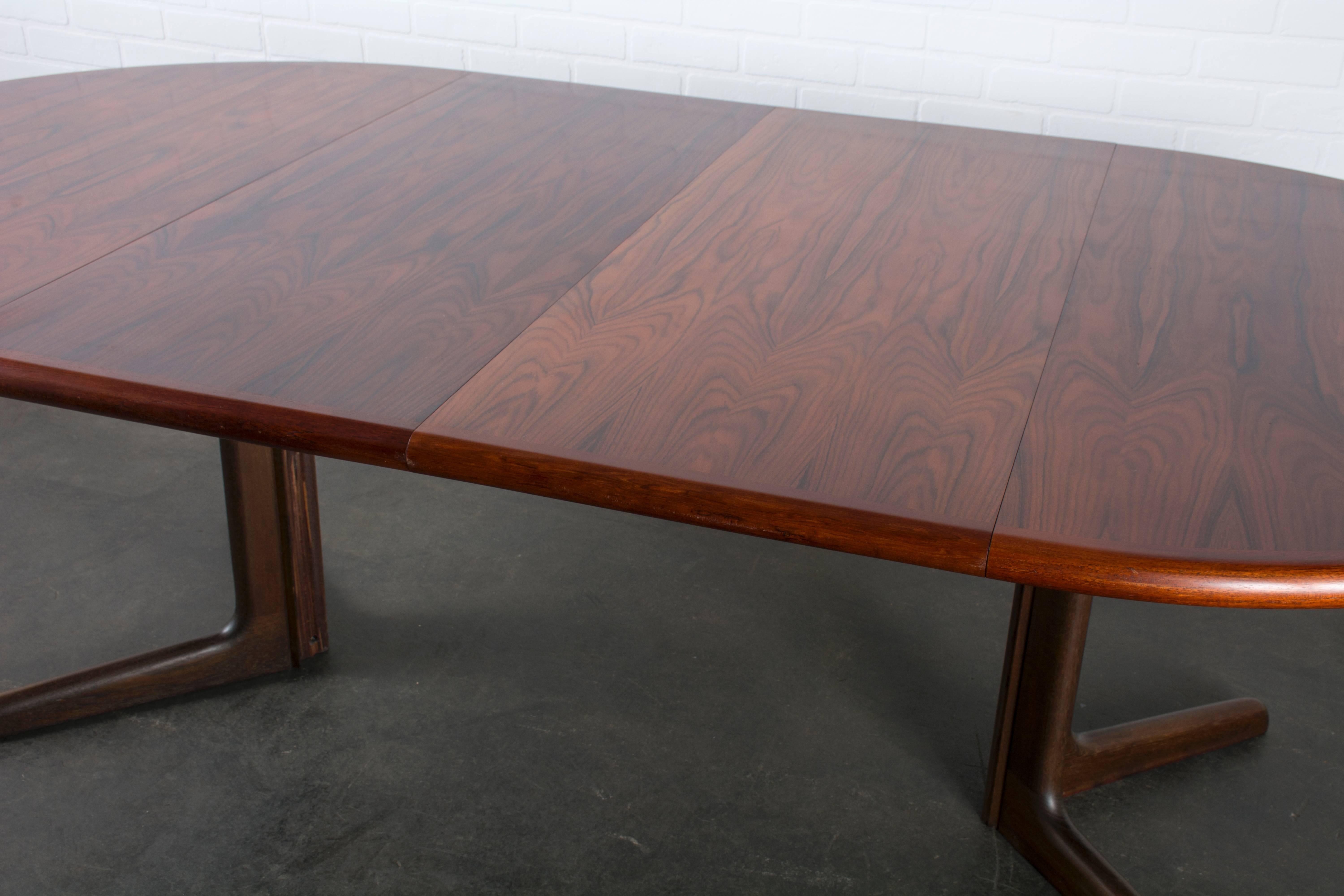 Danish Modern Rosewood Dining Table with Leaves by Gudme Mobelfabrik 4