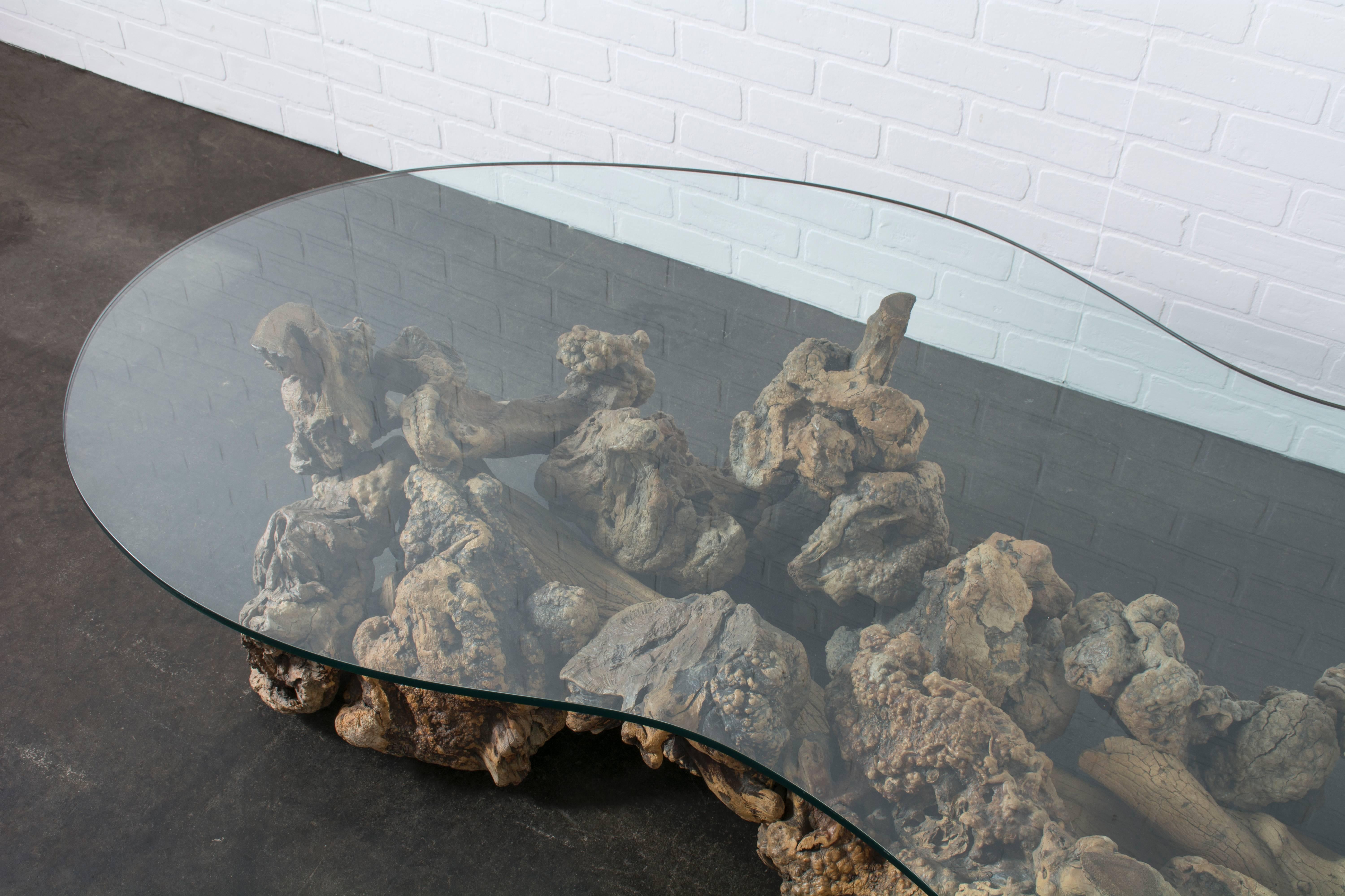 Vintage Mid-Century Driftwood Coffee Table In Good Condition In San Francisco, CA