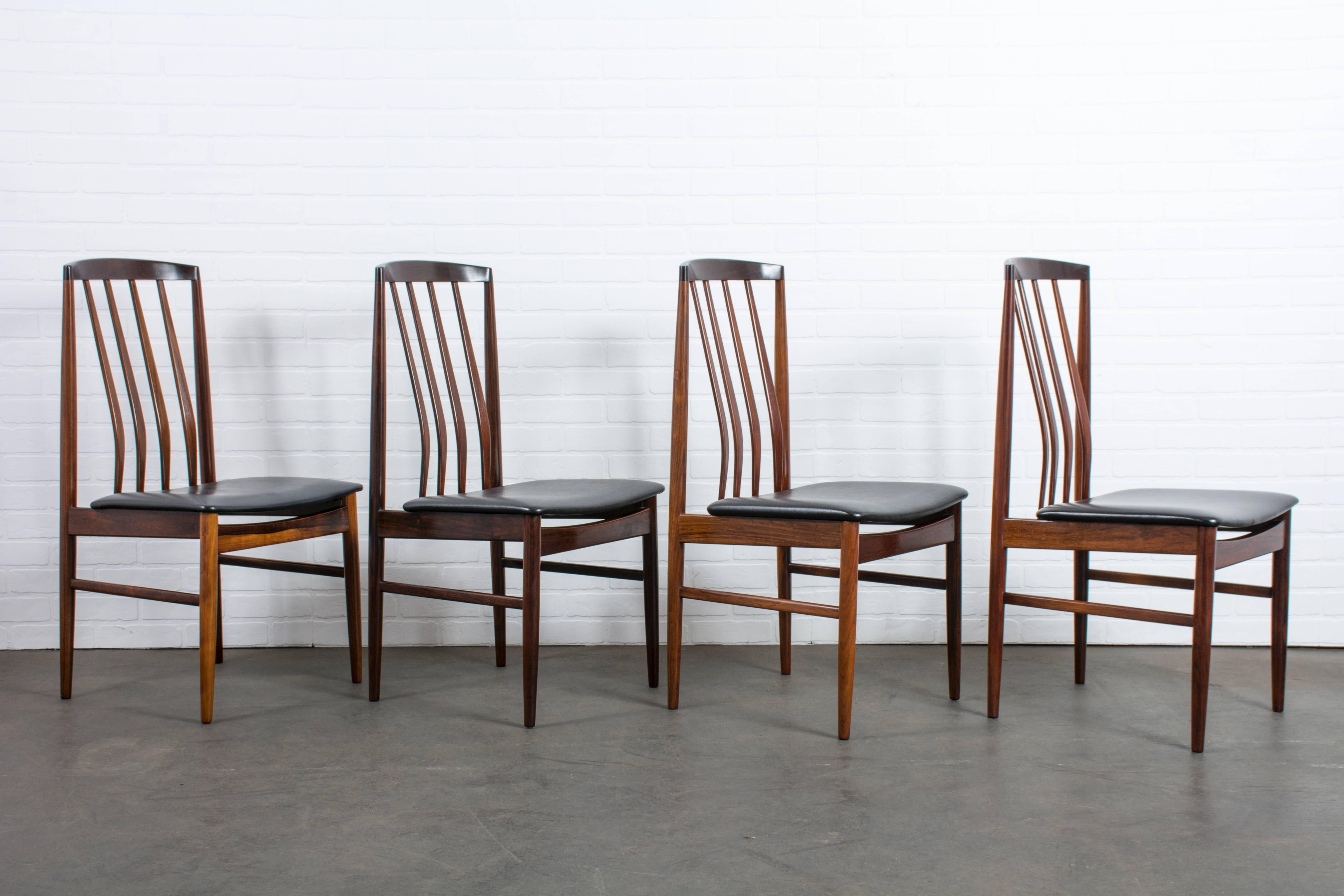 Mid-20th Century Set of Six Danish Modern Rosewood Dining Chairs