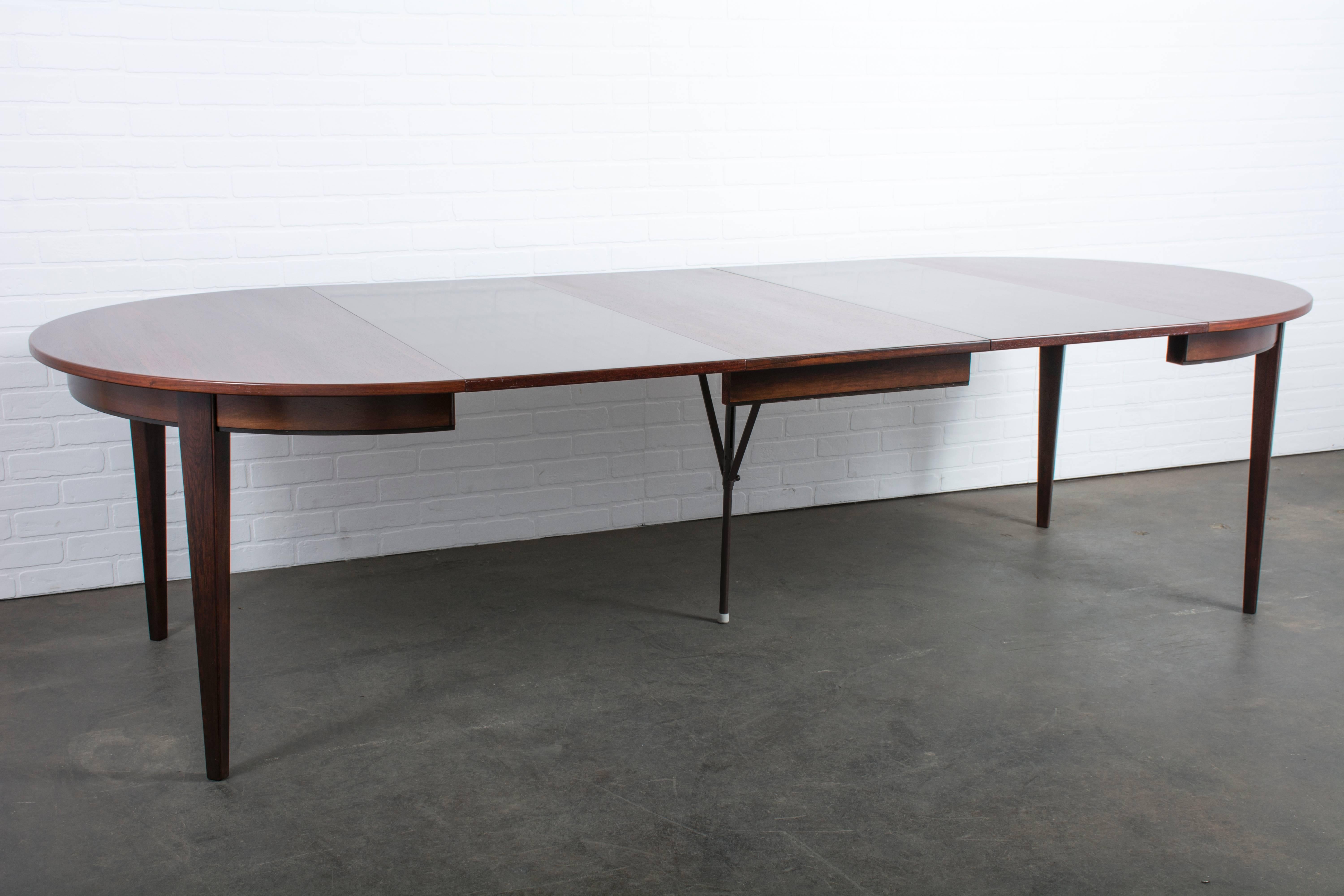 Danish Modern Dining Table with Leaves by Gunni Omann 3