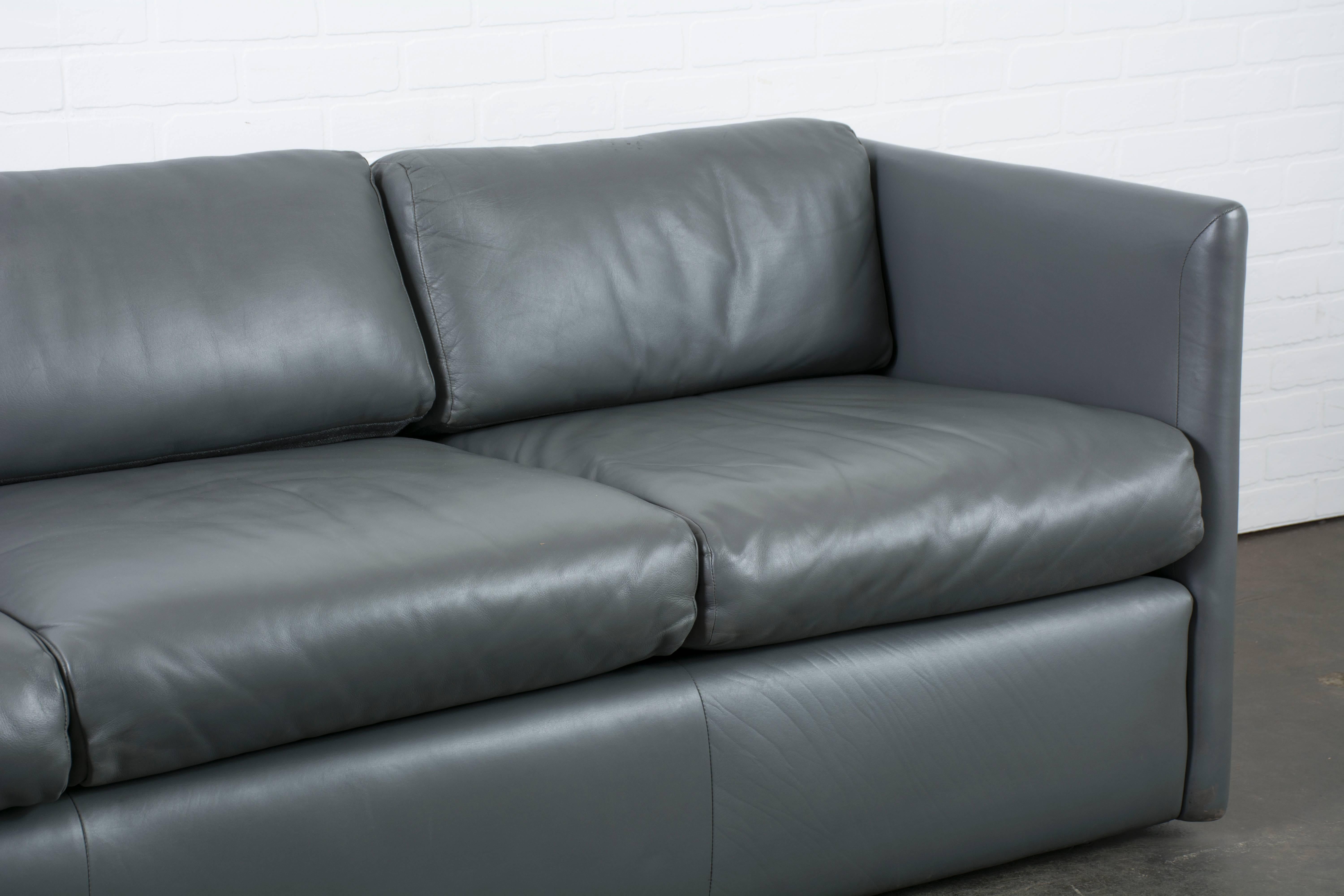 Vintage Leather Sofa by Dunbar 1