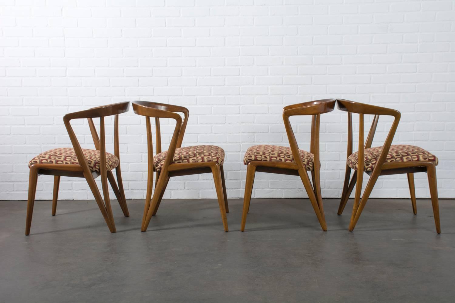 Mid-Century Modern Bertha Schaefer Set of Eight Vintage Mid-Century Dining Chairs, 1950s