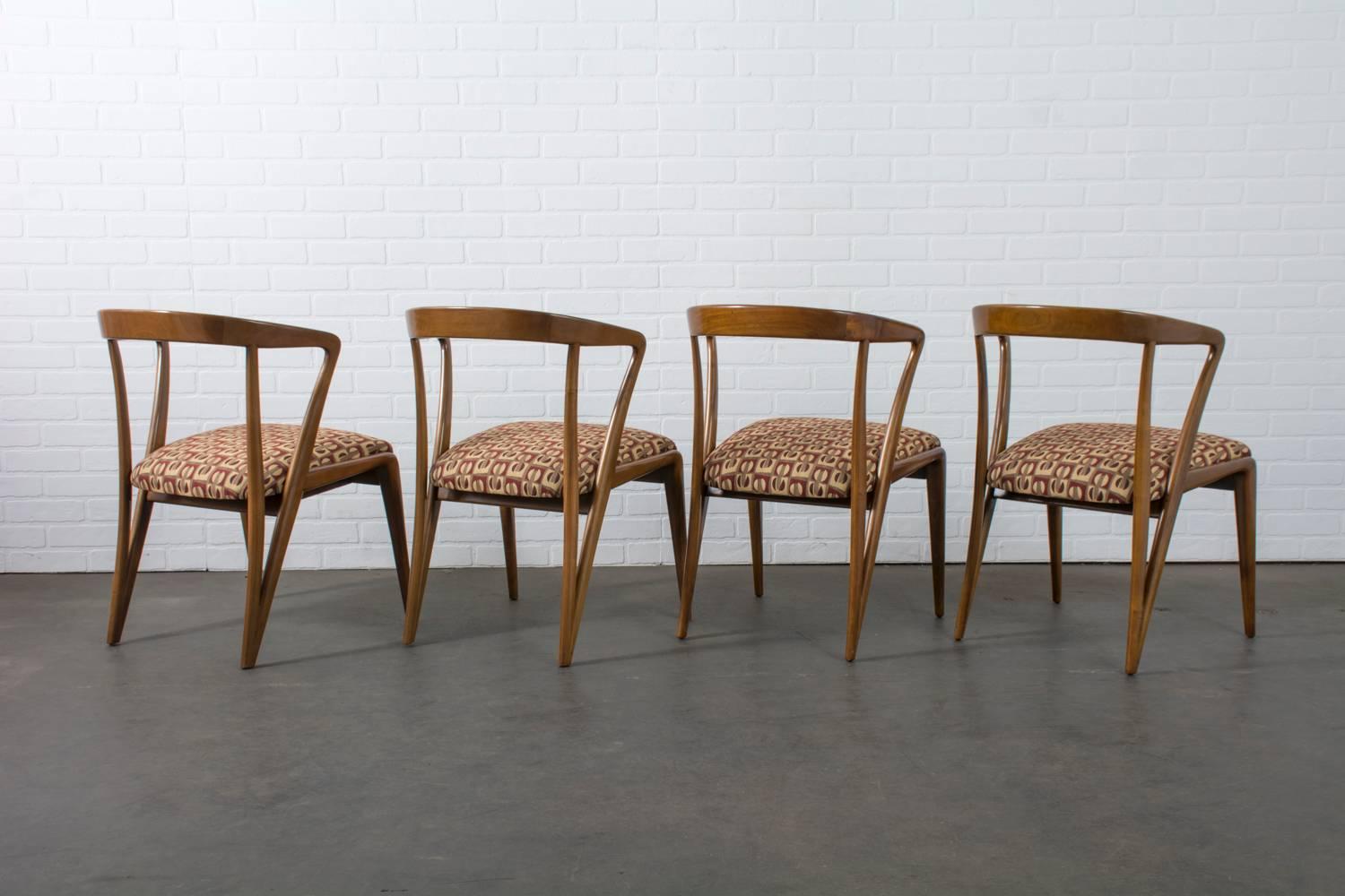 American Bertha Schaefer Set of Eight Vintage Mid-Century Dining Chairs, 1950s