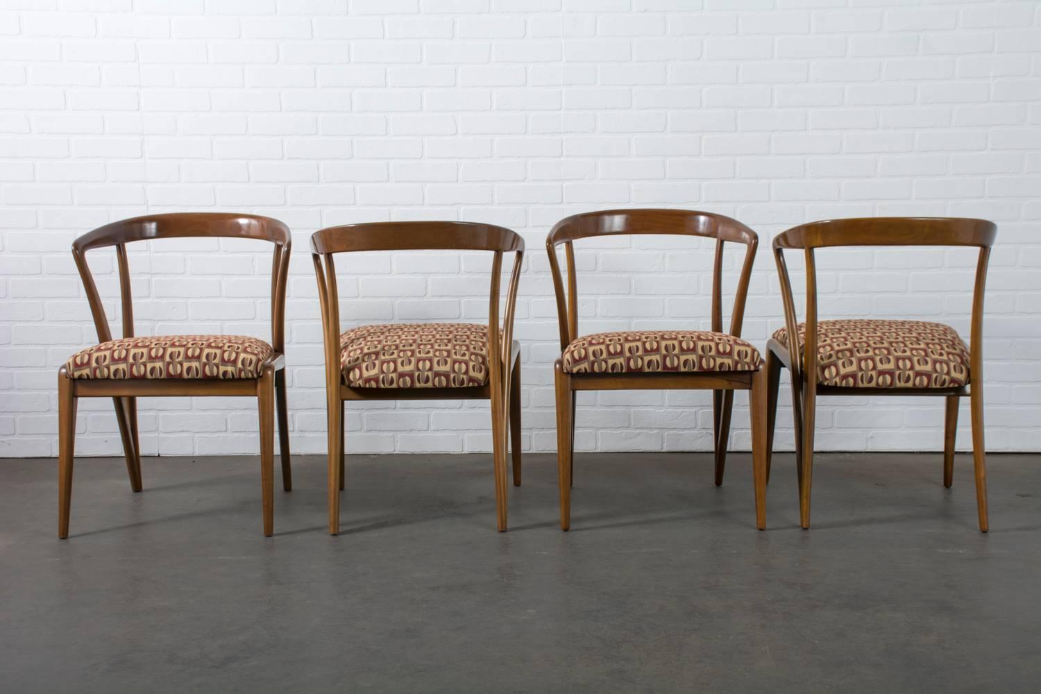 Bertha Schaefer Set of Eight Vintage Mid-Century Dining Chairs, 1950s In Good Condition In San Francisco, CA