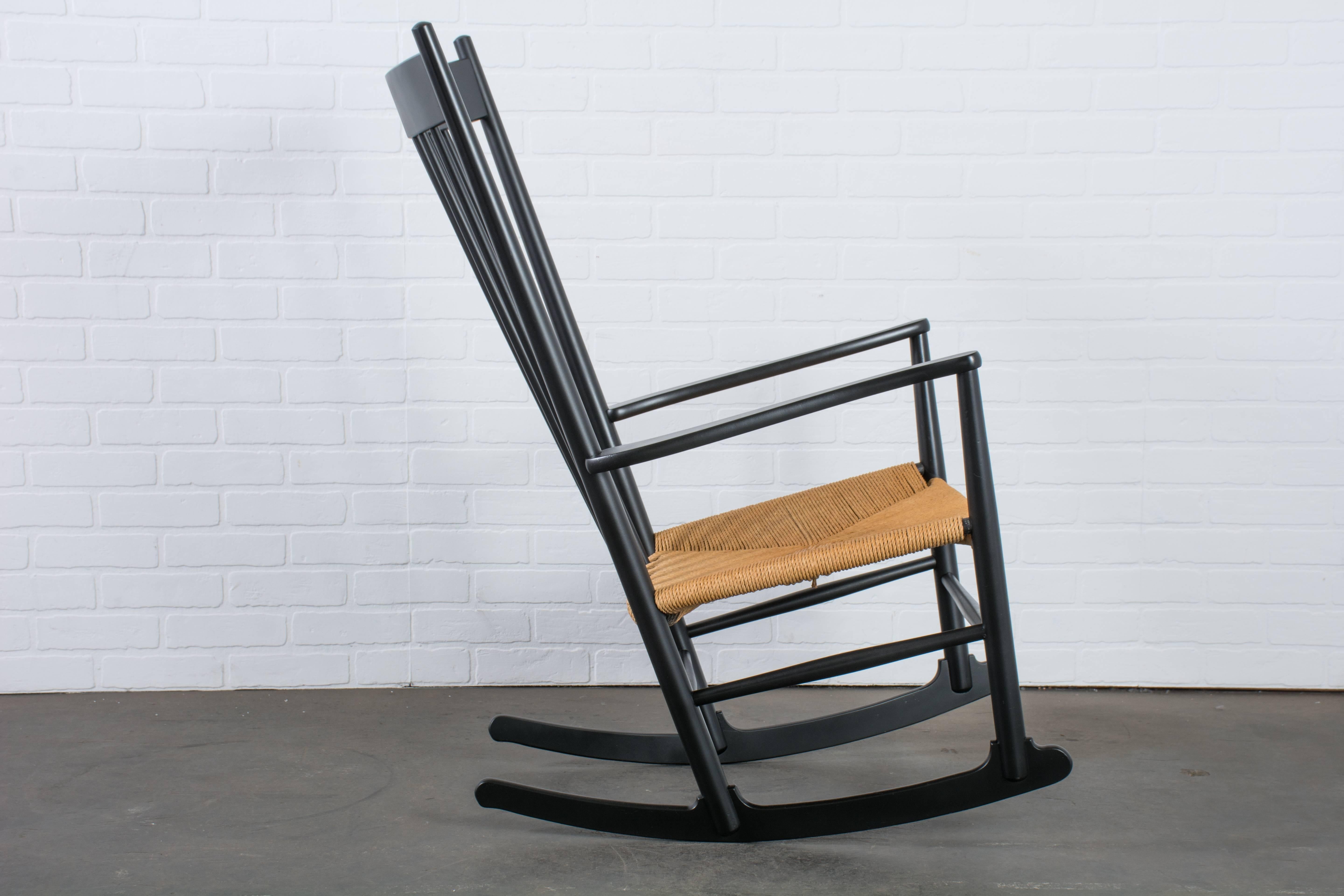 Danish Mid-Century J16 Rocking Chair by Hans Wegner