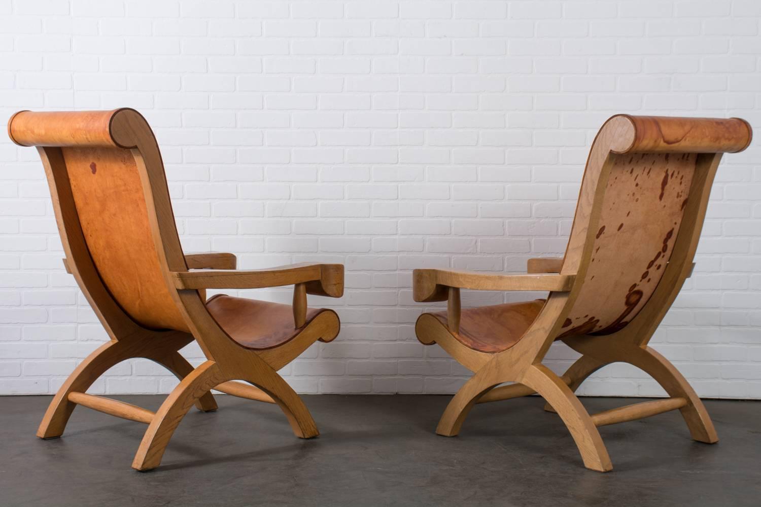 Mid-Century Modern Clara Porset Butaque Chairs Attributed to Clara Porset, México, 1940s