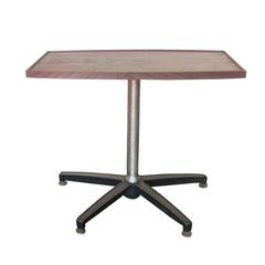 Dark Teak Mid-Century Pedestal Side Table 11