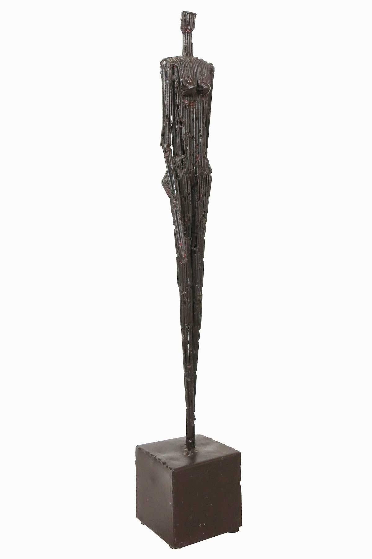 Mid-Century Modern Pair of Nail Sculptures in the Manner of Giacometti