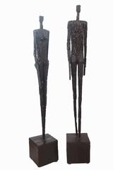Pair of Nail Sculptures in the Manner of Giacometti