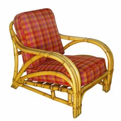 Three-Strand "1940s Transition" Rattan Lounge Chair