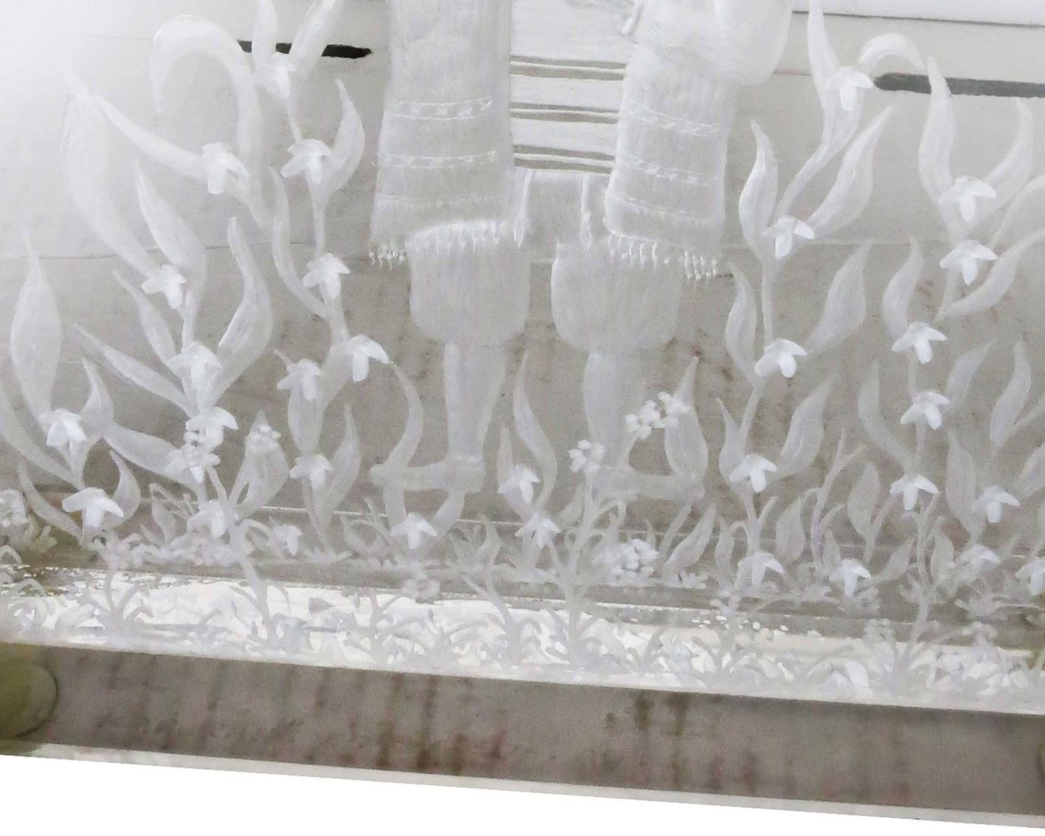 Three Dimensional "Yom Kippur" Etched Acrylic Block Art by Dekel For