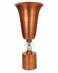 Copper Mid-Century Torchiere Table Lamps, Pair