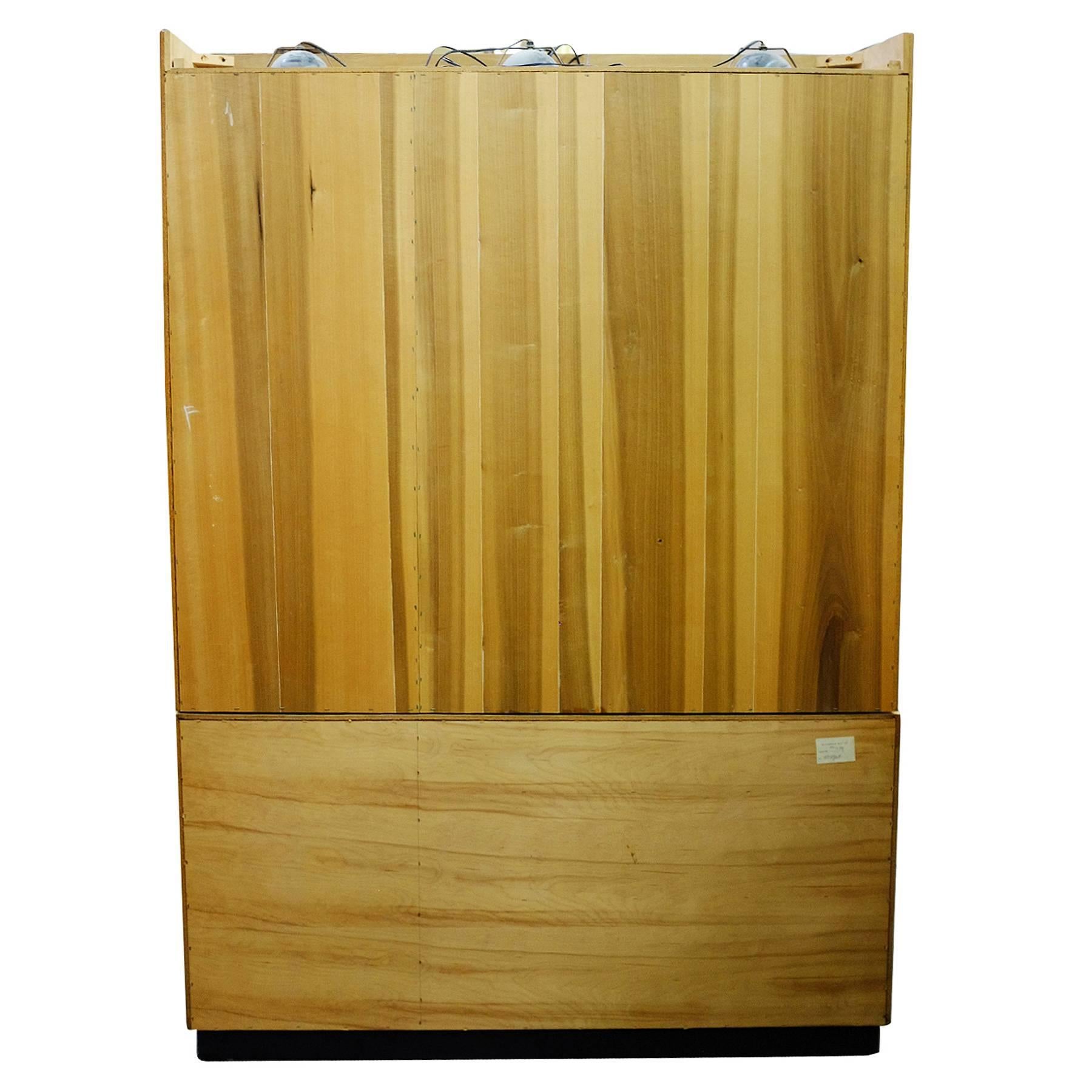 Meuble de rangement chinois éclairé en bois de ronce de Dillingham en vente 3
