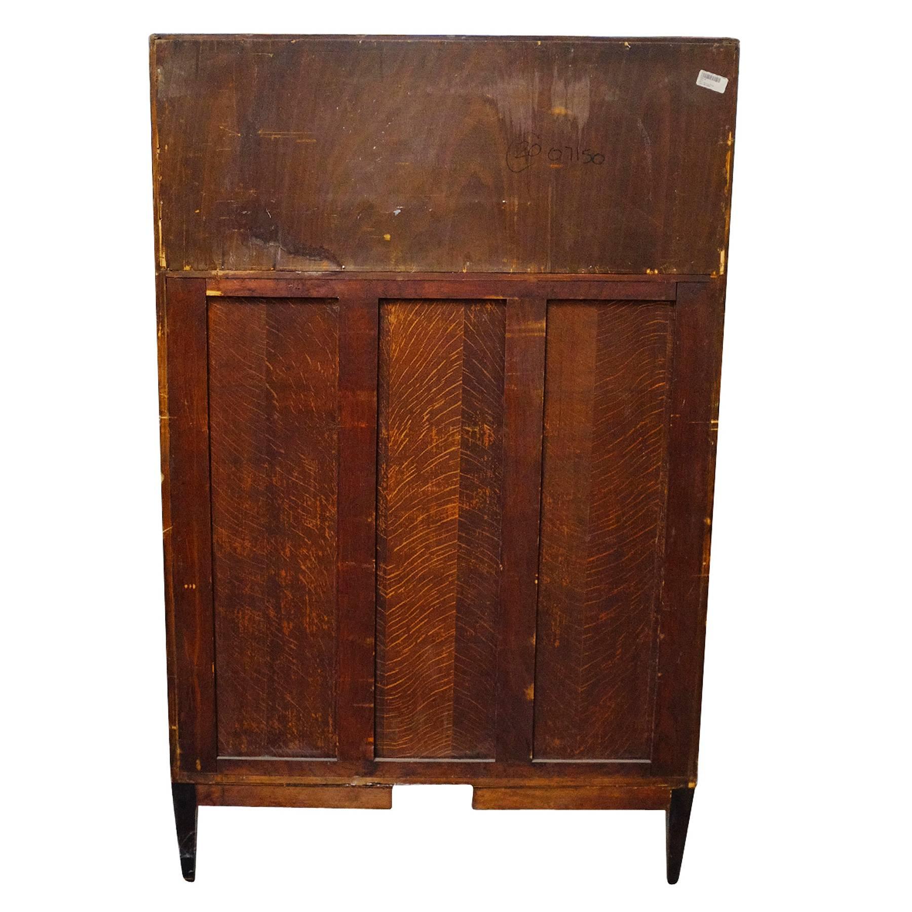 French High Style Art Deco Macassar Ebony Vitrine Cabinet 3