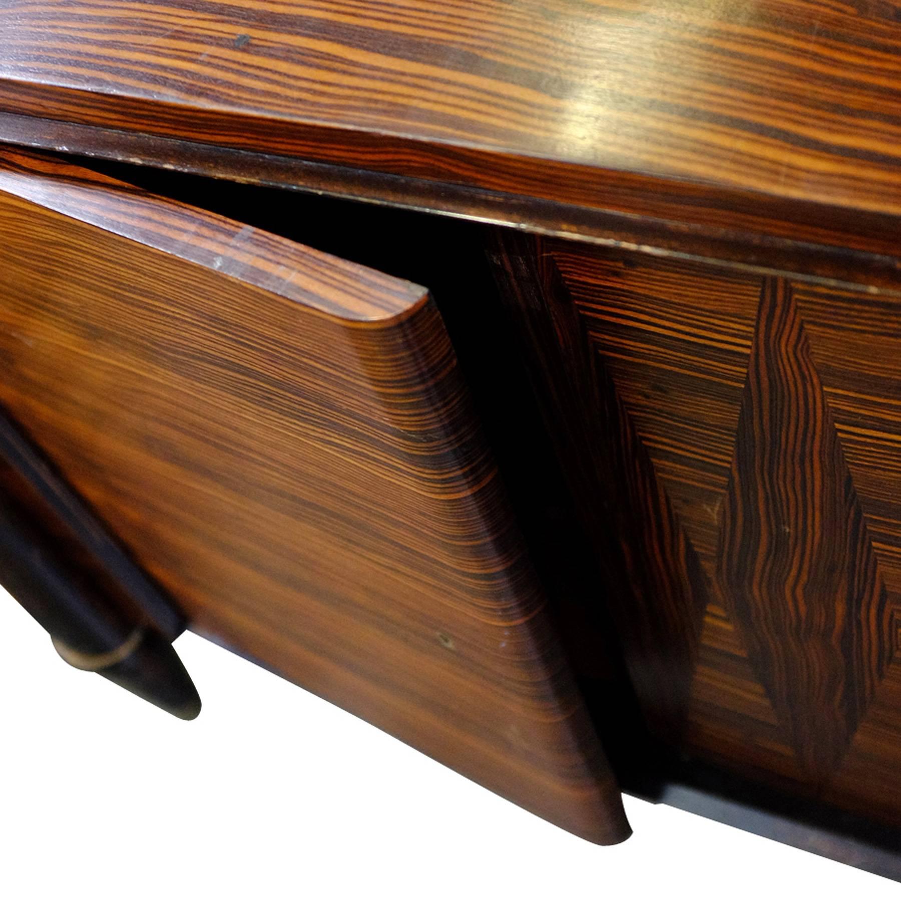 French High Style Art Deco Macassar Ebony Credenza 3