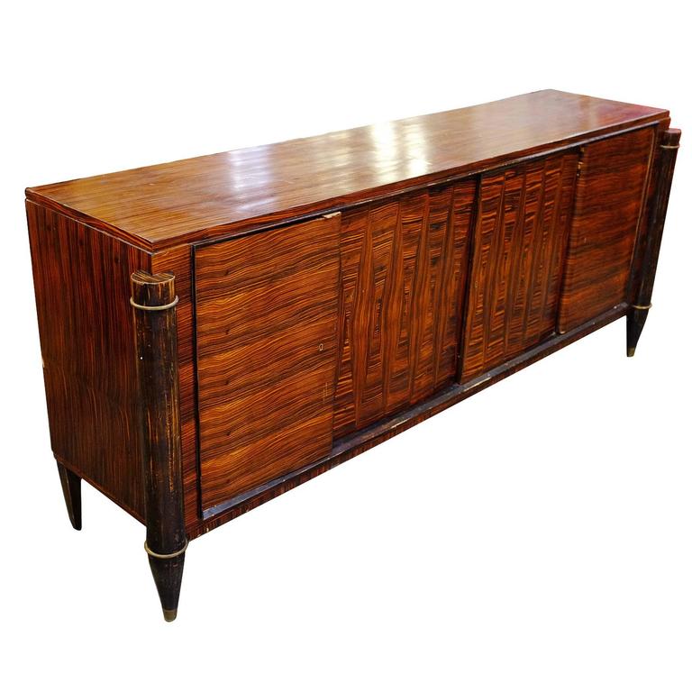 French High Style Art Deco Macassar Ebony Credenza at 1stDibs