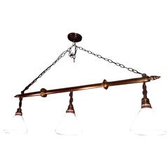 Brass Billiard, Snooker or Pool Table Light Lamp, circa 1930 ** Saturday Sale **