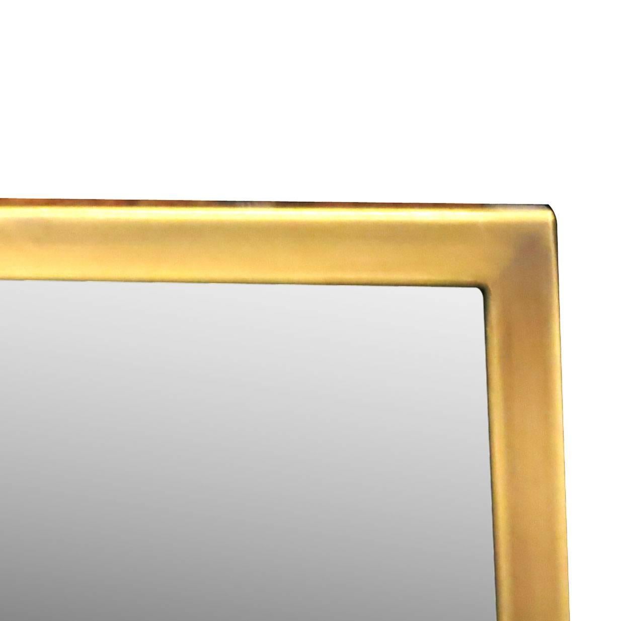American Large Art Deco Styled High Style Bronze Vanity Mirror