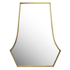 Large Art Deco Styled High Style Bronze Vanity Mirror