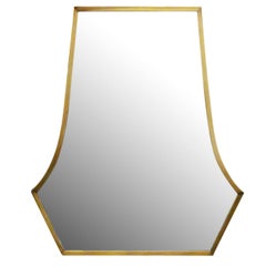 Large Art Deco Styled High Style Bronze Vanity Mirror