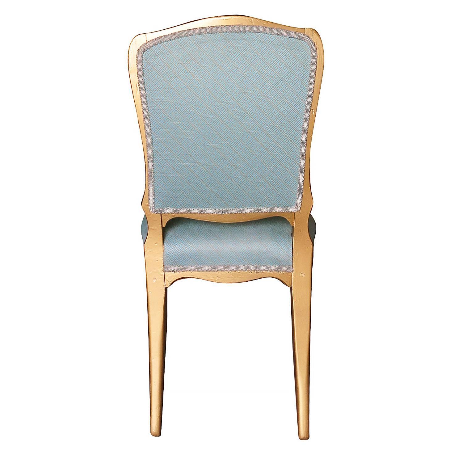 Mid-20th Century Set of 24 Gold Color Louis XVI Style Side Occasional Chairs