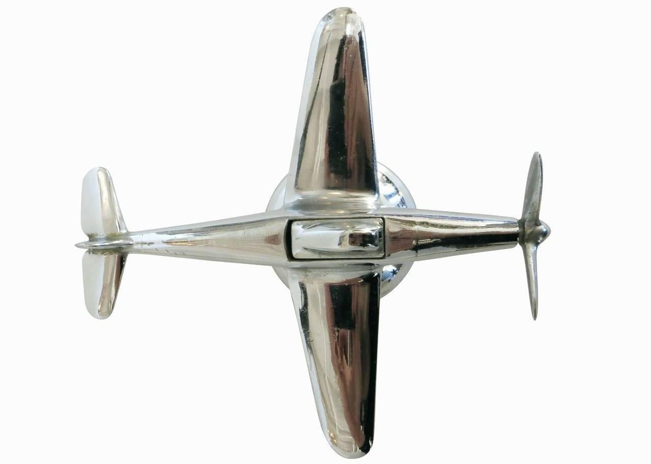 American Chrome P-51 Mustang II Airplane Table Lighter by Negbaur