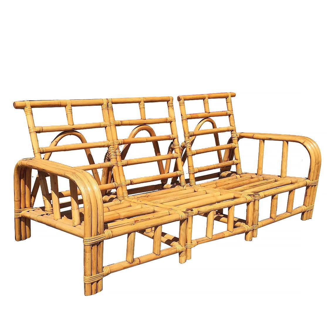 Child's Rattan and Mahogany Vanity with Matching Chair at 1stDibs