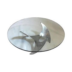 Aluminium and Glass Propeller Table by Knut Hesterberg