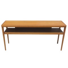 Two-Tier Danish Modern Teak Console Table